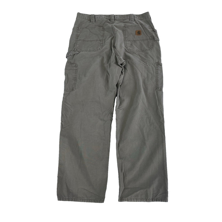 Mens Carhartt Original Fit Light Brown Carpenter Work Pants Size 36x30