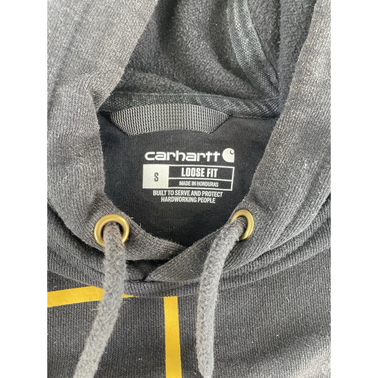 Mens Carhartt Loose Fit Texas Logo Black Pullover Hoodie Size S