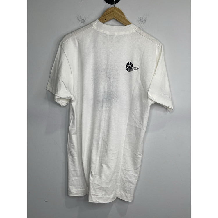 Men’s White Graphic Design Discovery Rat Race Facility T Shirt Sz L