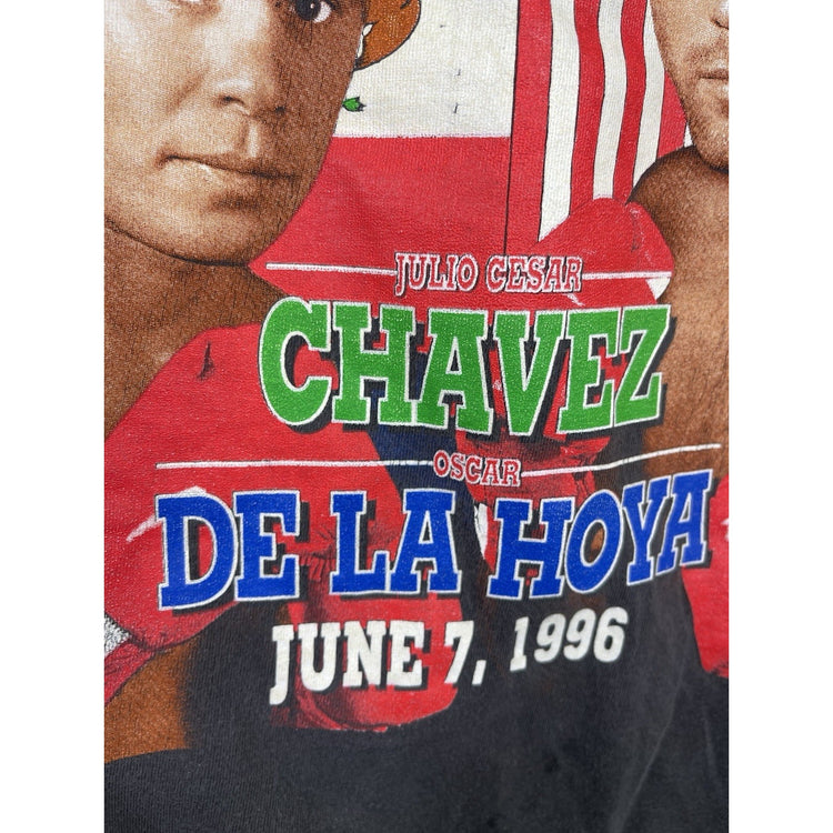 Vintage Chavez vs De La Hoya t shirt boxing t shirt 1996 size XL