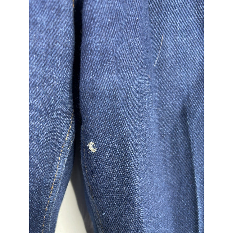 Vintage Levis 547 Action Jeans 36x28 1990s Dark Wash Straight Blue Brown Tab