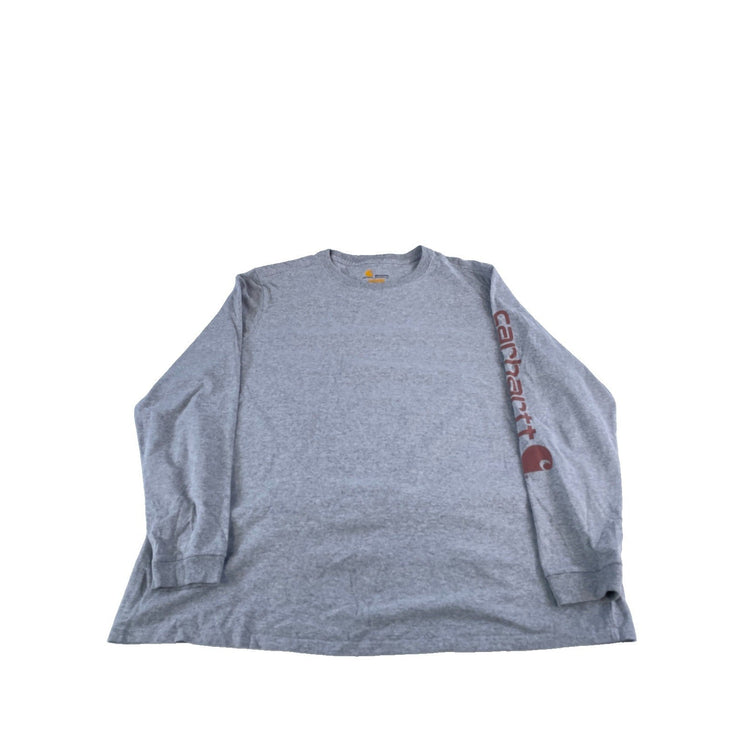 Mens Carhartt Gray Original Fit long Sleeve T Shirt Size 2XL
