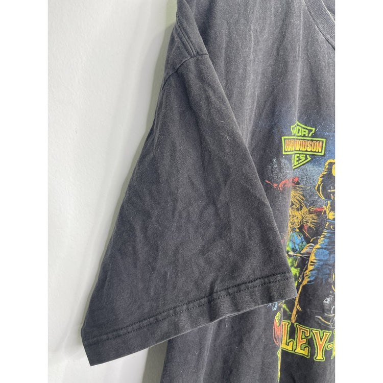Men’s Harley Davidson Halloween Themed Graphic Black T Shirt 2022 HD Sz 2XL