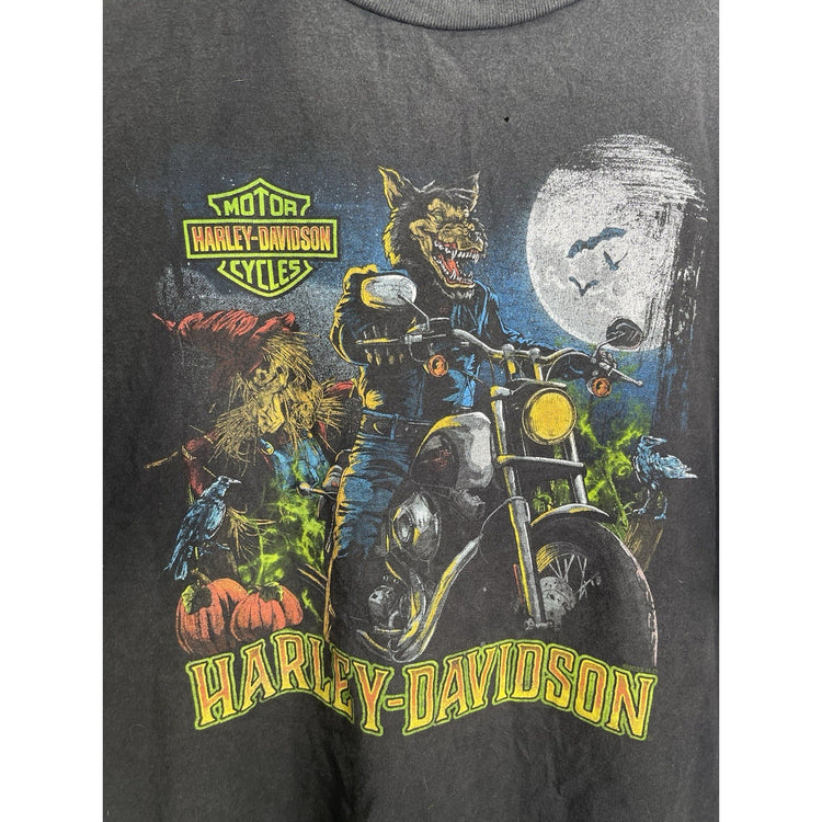 Men’s Harley Davidson Halloween Themed Graphic Black T Shirt 2022 HD Sz 2XL