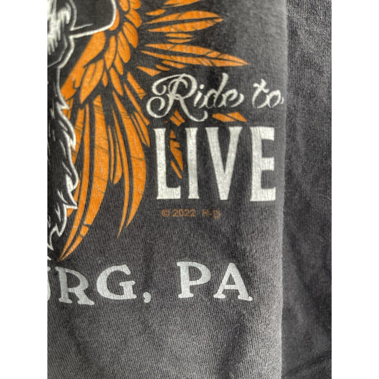 Men’s Harley Davidson Halloween Themed Graphic Black T Shirt 2022 HD Sz 2XL