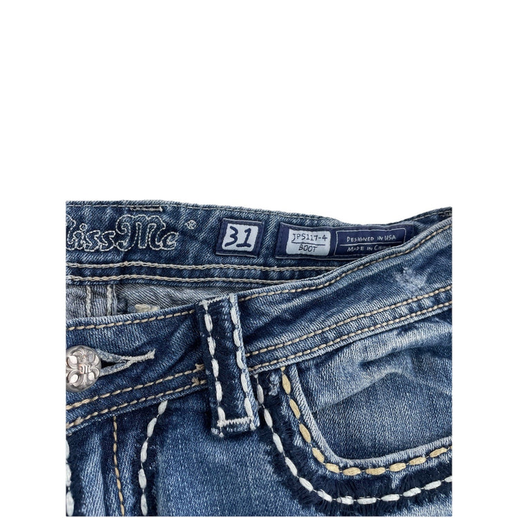 Women's Miss Me Blue Jeans Size 31 Bootcut