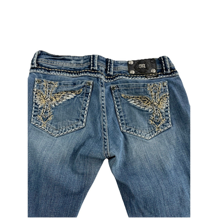 Women's Miss Me Blue Jeans Size 31 Bootcut