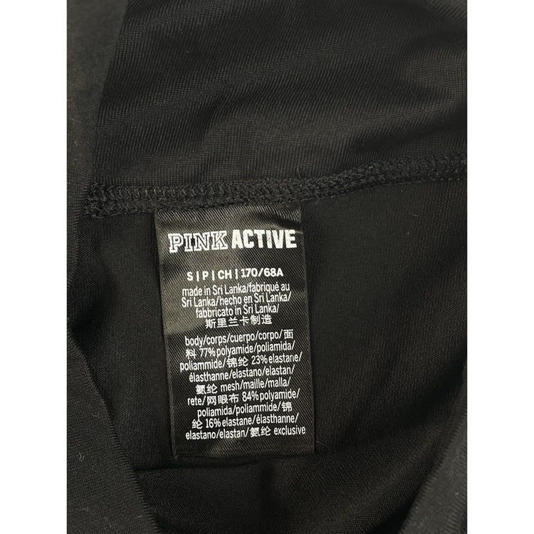 Women’s PINK Active Black Leggings With Mesh Size Small