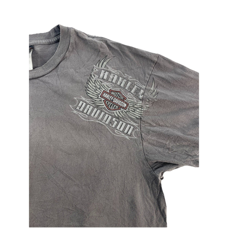 Men’s Harley Davidson Motor clothes Gray Graphic Shirt Size XXL