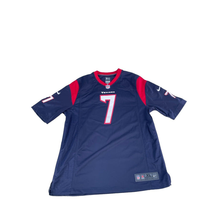 Mens NFL Houston Texans Signed #7 Case Keenum Home Jersey Size Xl