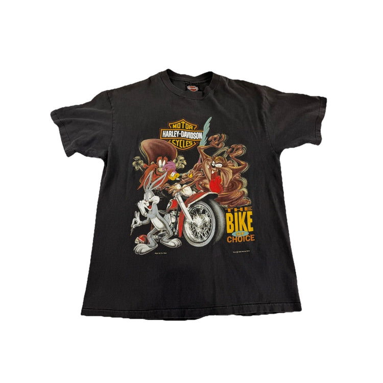 Mens Vintage 1993 Looney Tunes Harley Davidson T-shirt Size L