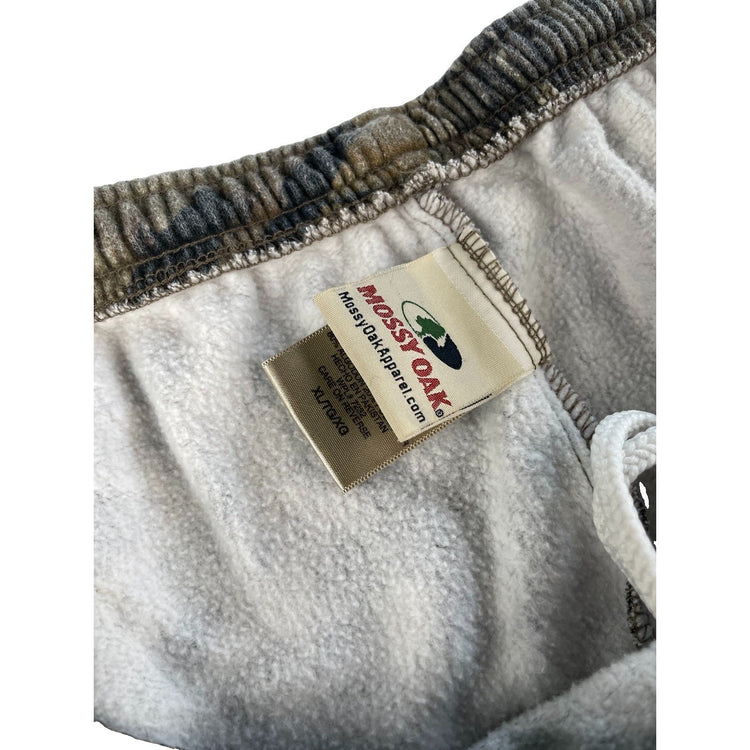 Mens Mossy Oak Apparel Camo Fleece Sweatpants Hunting Joggers Size XL