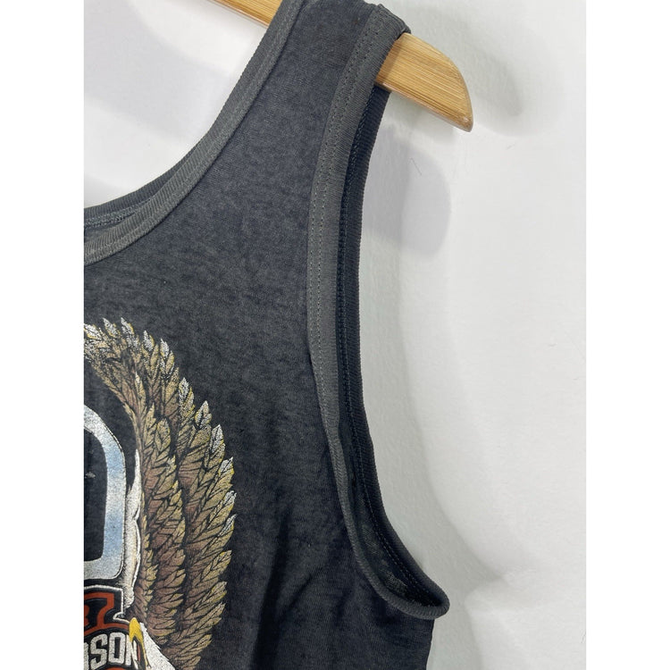 Men’s Vintage Distressed HD Harley Davidson Black Tank Top Sz M