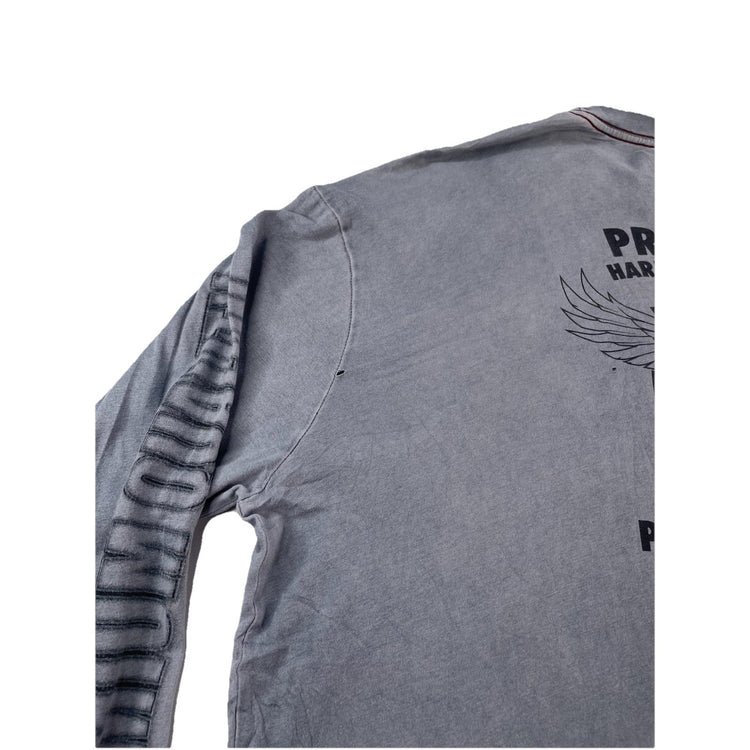 Mens Harley Davidson Gray HDMC 115 Long Sleeve T Shirt Size Large