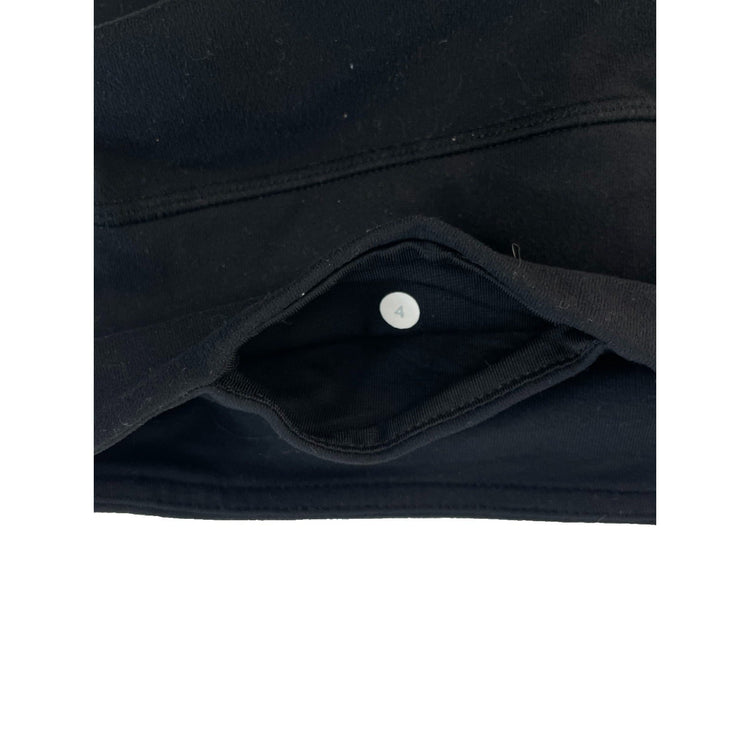 Womens Lululemon Mid-Rise Solid Black Ankle Leggings Size 4
