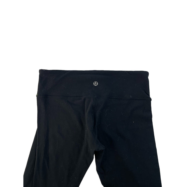Womens Lululemon Mid-Rise Solid Black Ankle Leggings Size 4