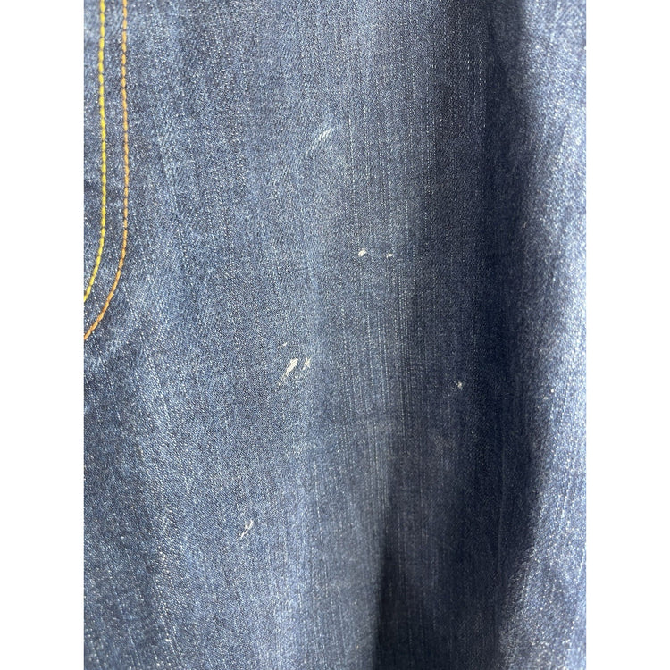 Men’s Vintage Y2K RMC Dark Wash Embroidered Denim Shorts Sz 40x14