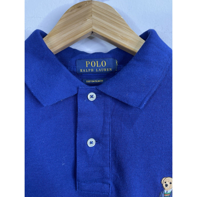 Men’s Ralph Lauren Navy Blue Polo Shirt with Embroidered Logo Size L