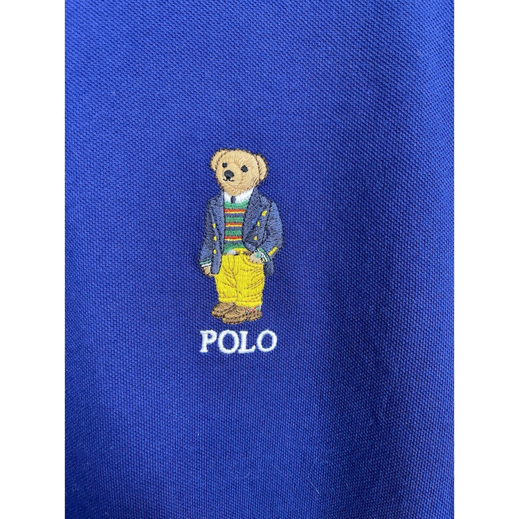 Men’s Ralph Lauren Navy Blue Polo Shirt with Embroidered Logo Size L