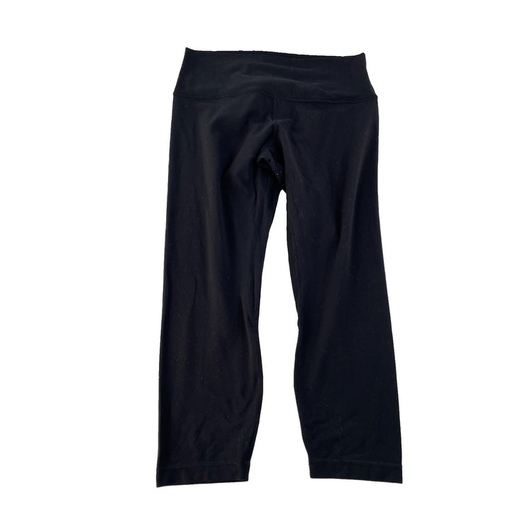Women's Lululemon Athletica Black High-Rise Crop Leggings, Size 12
