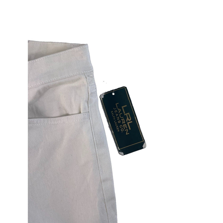 Women's Lauren Jeans Co. Ralph Lauren White Ankle Zip Pants Size 8