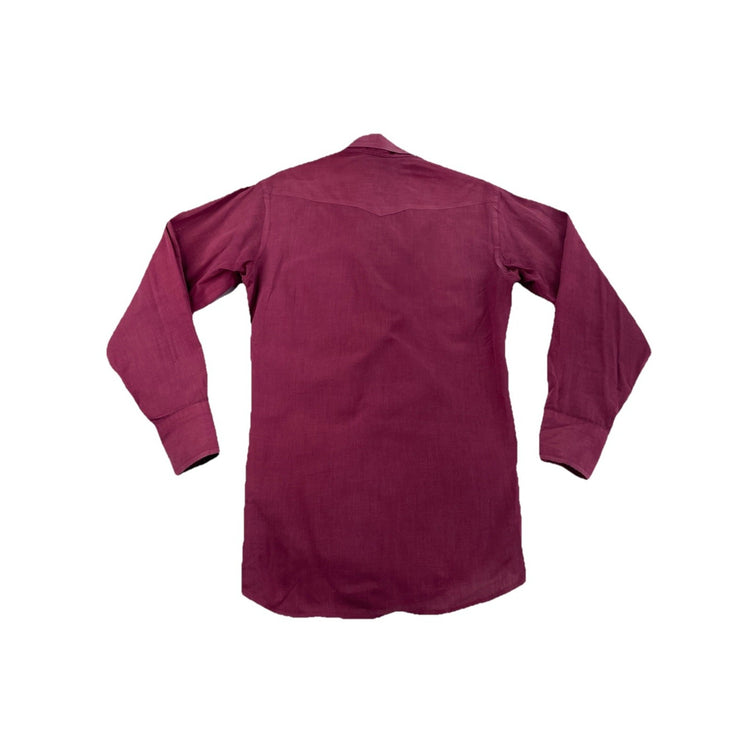 Mens Fanhandle Slim Maroon Longsleeve Button Up Collard Shirt Size 14 1/2, 33