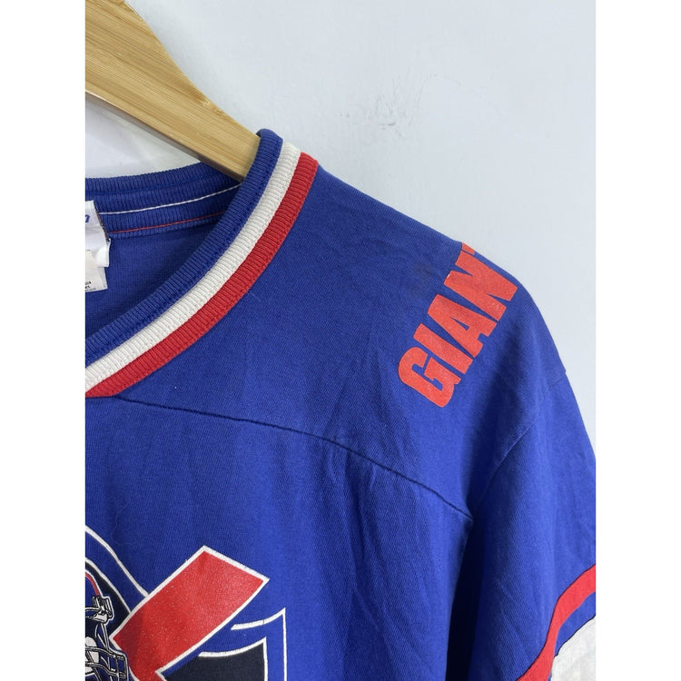 Youth VTG New York Giants T Shirt 90s Salem Sportswear All Over Print NFL Sz L