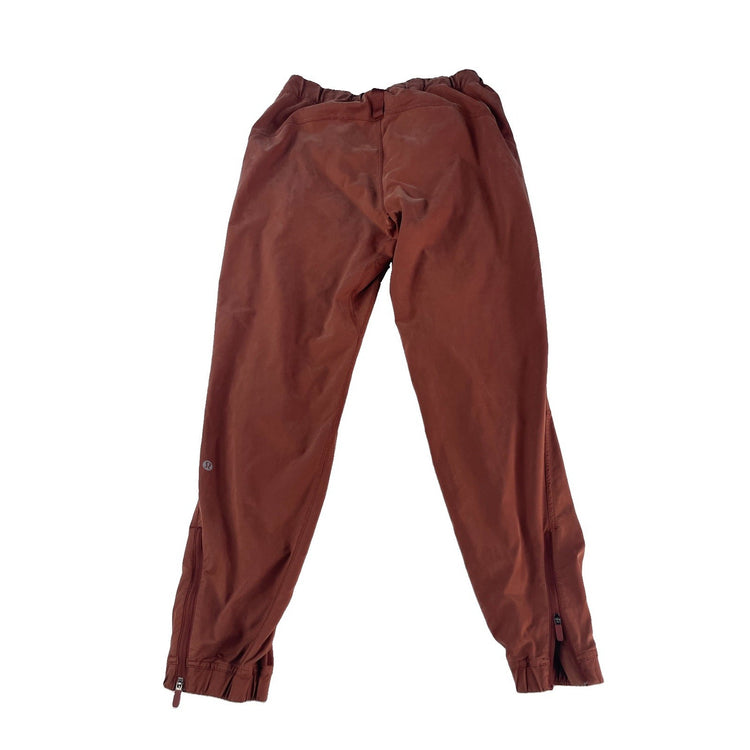 Women Lululemon Terracotta Roasted Brown Adapted State Zipper Cuff Jogger Size 8