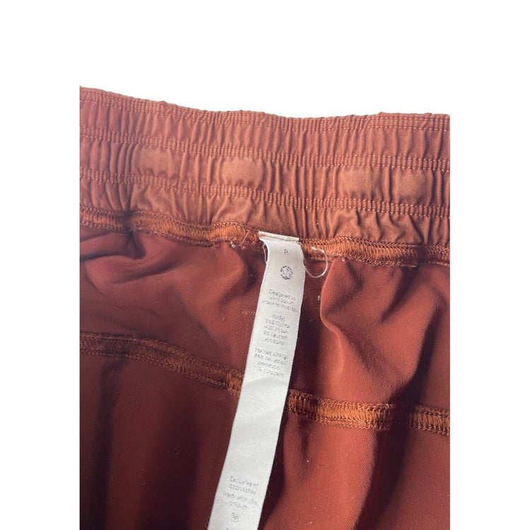 Women Lululemon Terracotta Roasted Brown Adapted State Zipper Cuff Jogger Size 8