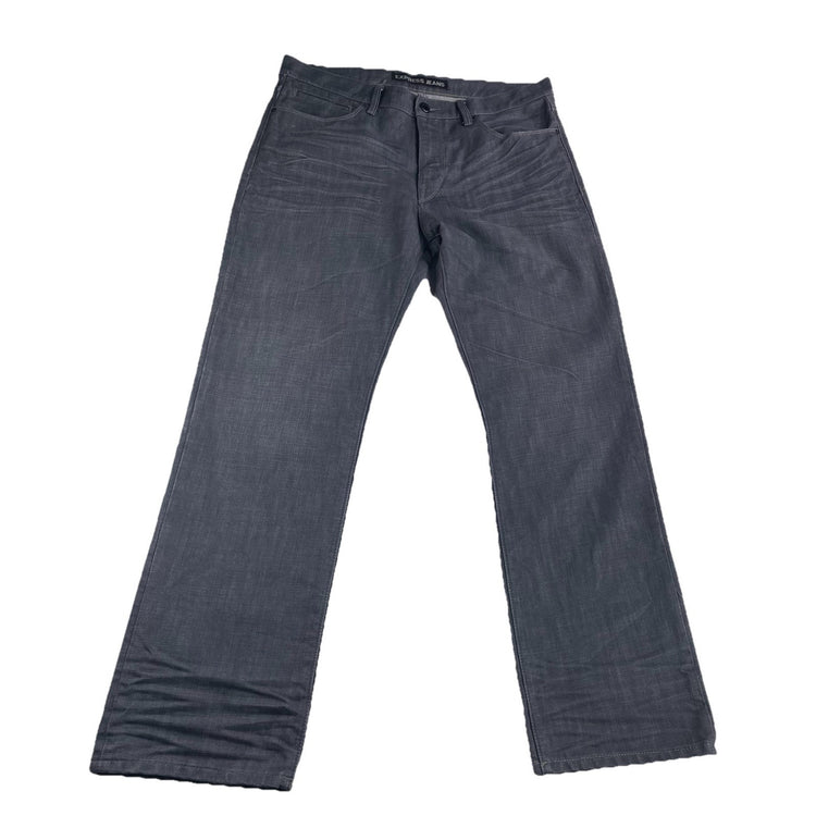 Mens Vintage Express Straight Gray Jeans Size 34x34