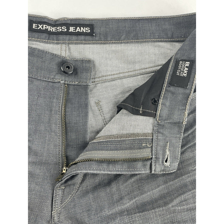 Mens Vintage Express Straight Gray Jeans Size 34x34