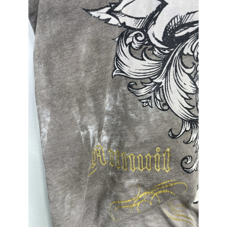 Xtreme Couture Vintage Affliction Style Y2K Cross Grunge Size Large T-shirt