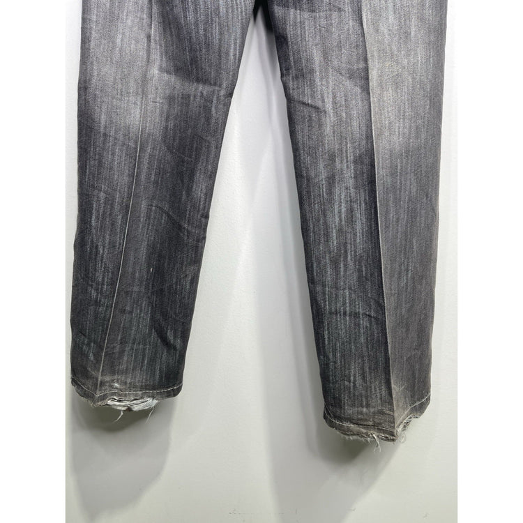 VTG Y2K Men’s Distressed Dark Wash Gray Southpole Baggy Denim Jeans 38x32