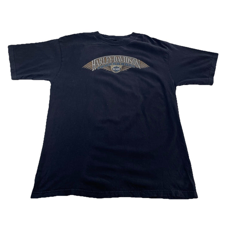 Mens Authentic Harley Davidson Motorcycle Basic Black Tee Size Xl