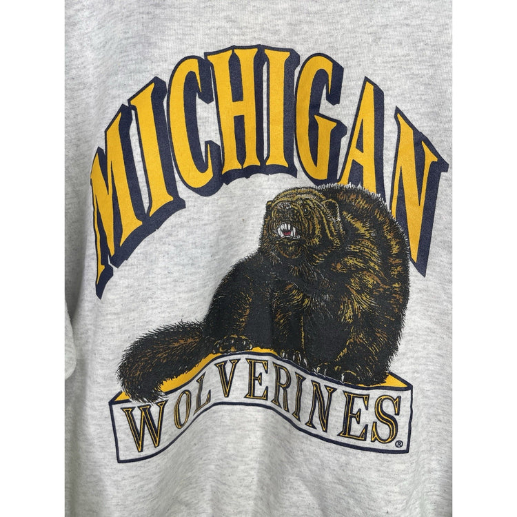 Mens Vintage 90s Michigan Wolverines Sweatshirt Size L