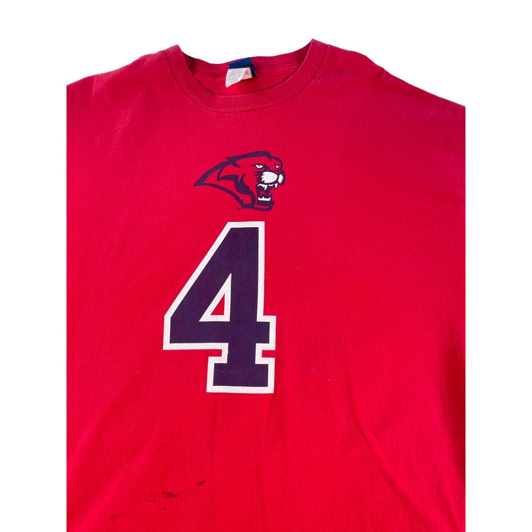 Mens Vintage Champs Team Edition Red Cougars #4 Jersey Graphic Tee SIZE XL
