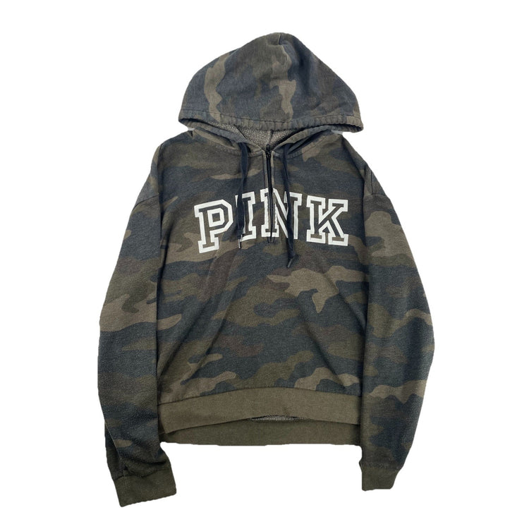 Women’s PINK Victoria Secret Camo 1/2 Zip Up Jacket Size M