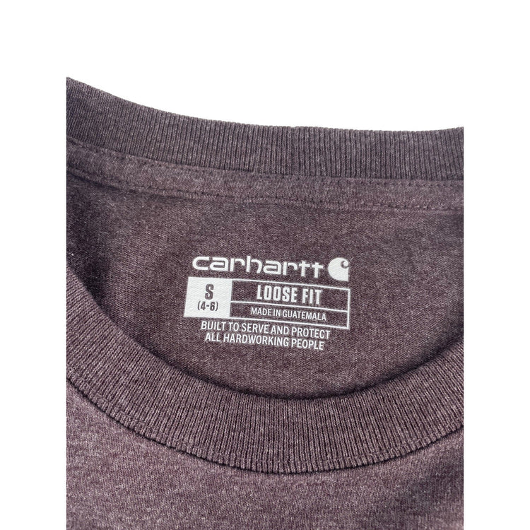 Mens Carhartt Dark Brown Loose Fit T Shirt Size Small