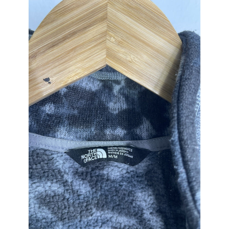 Adult The North Face Maggy Knit Fleece Full Zip Jacket Blue Camo Sz M