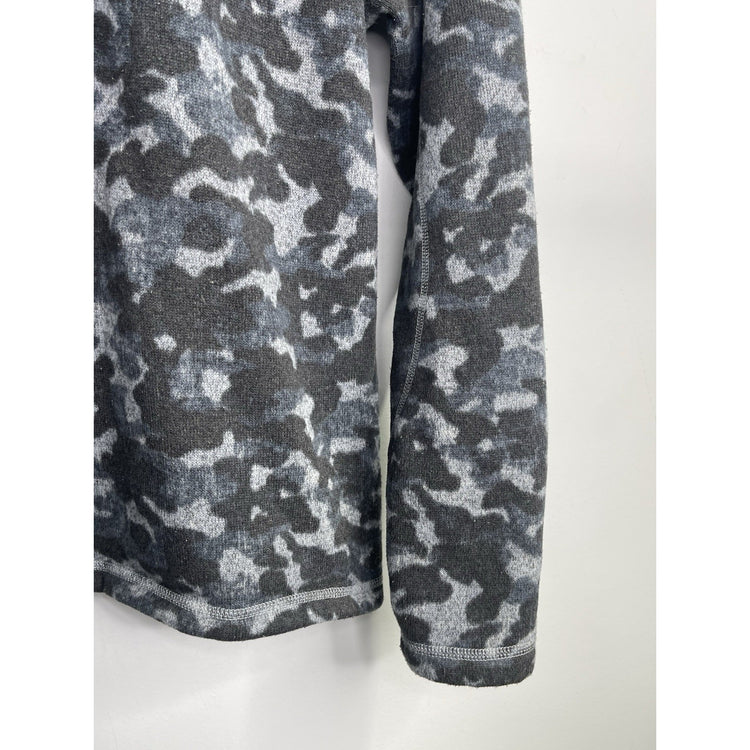 Adult The North Face Maggy Knit Fleece Full Zip Jacket Blue Camo Sz M