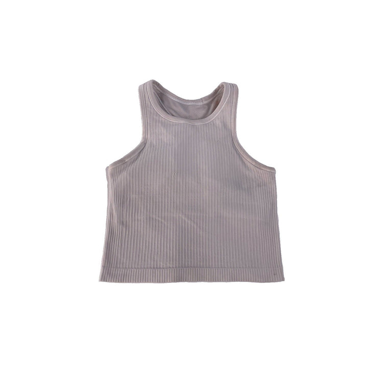 Womens Lululemon Gray Tank Top Built In Bra Padding Size 4