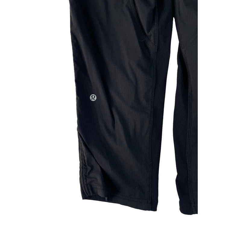 Womens Lululemon Black Dance Studio Ruched Crop Cropped Lightweight Pants Size 6