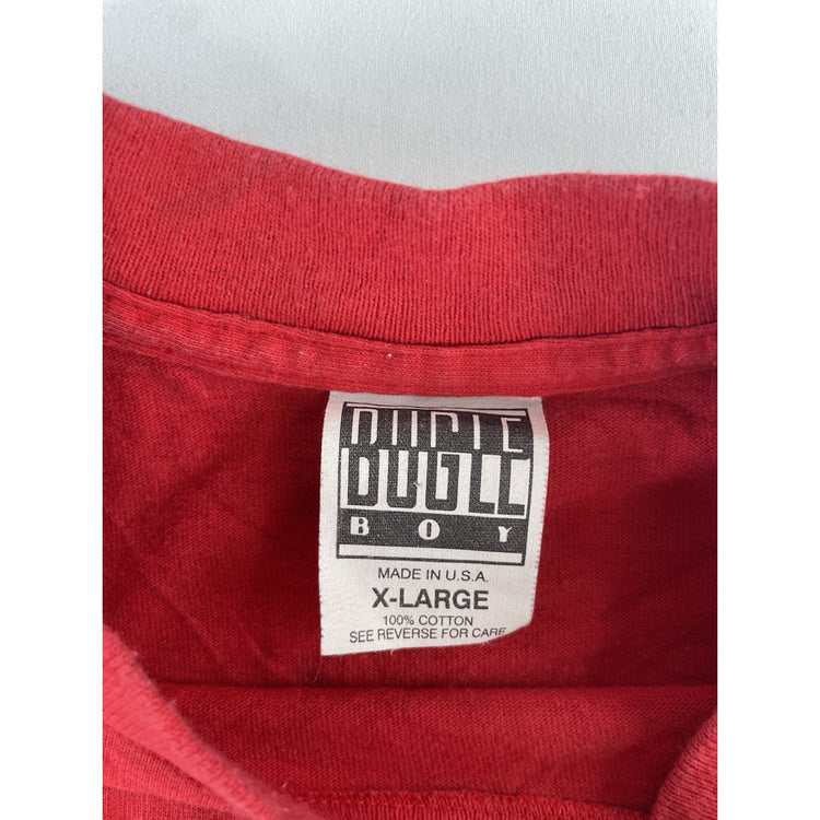 Youth Boys Bugle Boy Red Graphic T-Shirt Size Xl