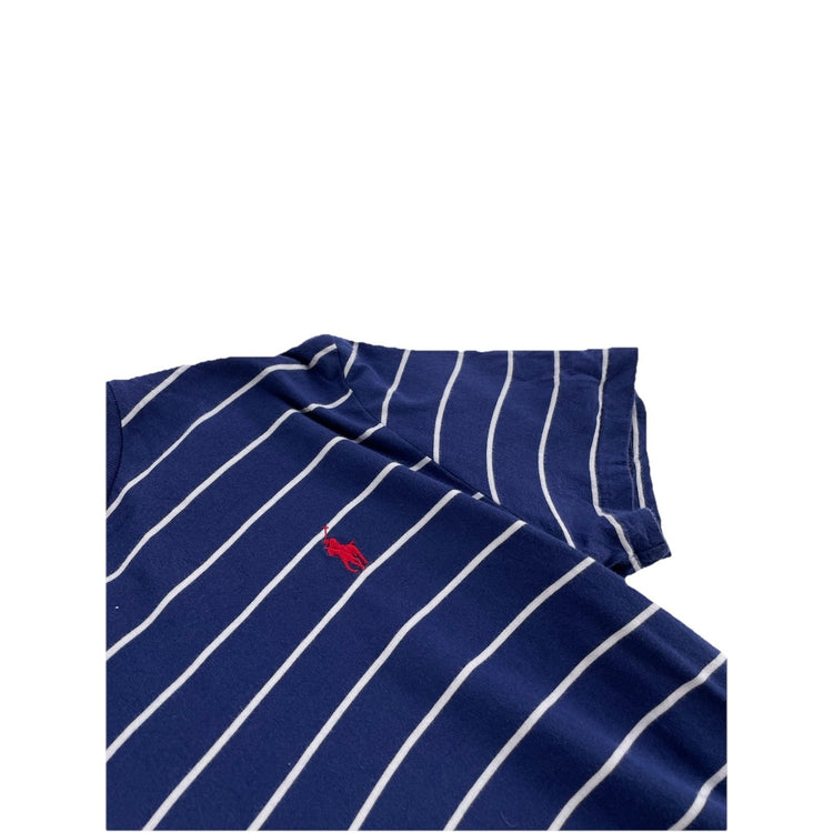 Mens Polo Ralph Lauren Size Small Striped Navy Blue Short Sleeve