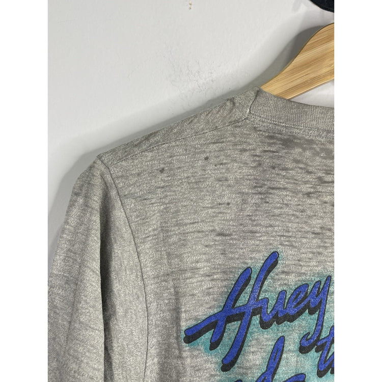 Men’s Gray Vintage 1980's Huey Lewis and the News T-Shirt Sz Medium