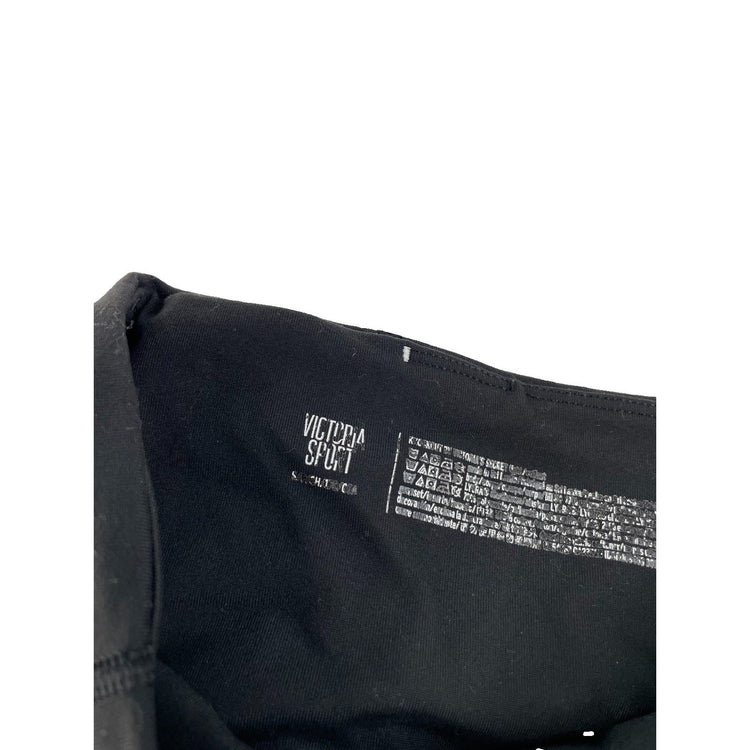 Women's Victoria Sport Black Athletic Leggings with Mesh Side Detail, Size S