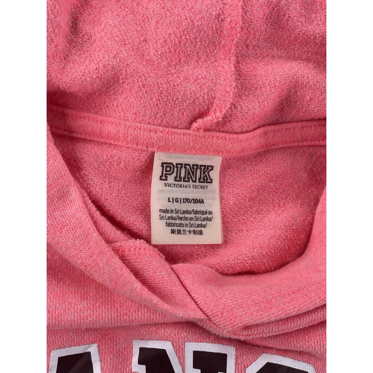Womens Pink Victoria Secret Oversized “Los Angeles” Pink Hoodie Size L