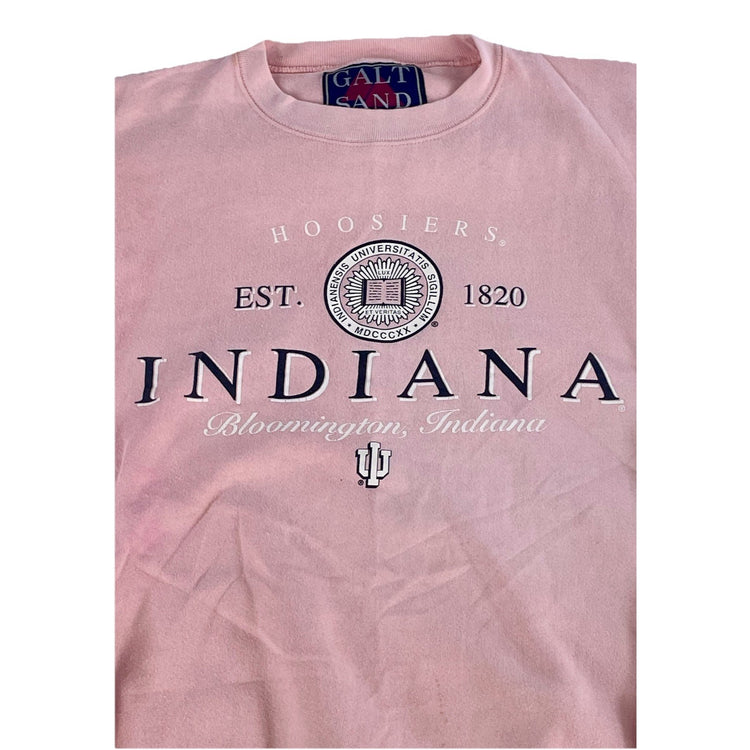 Vintage 90s Galt Salt Pink Indiana Hoosiers College Spell out Graphic Size 2XL