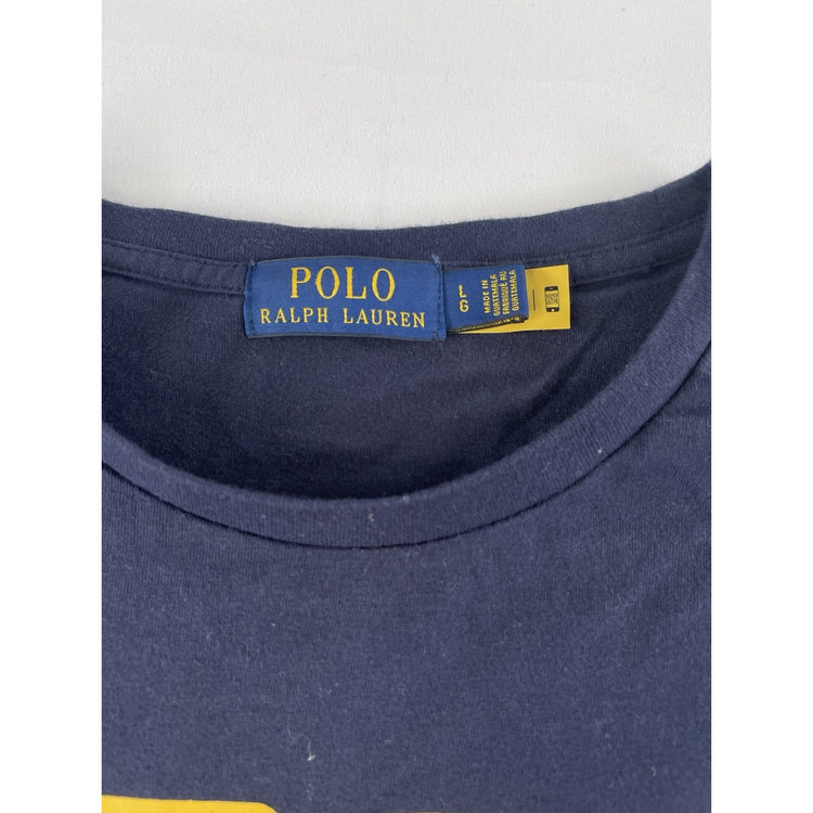 Mens Polo Ralph Lauren 1967 ATHL. DEPT. Navy Blue Graphic T Shirt Size Large