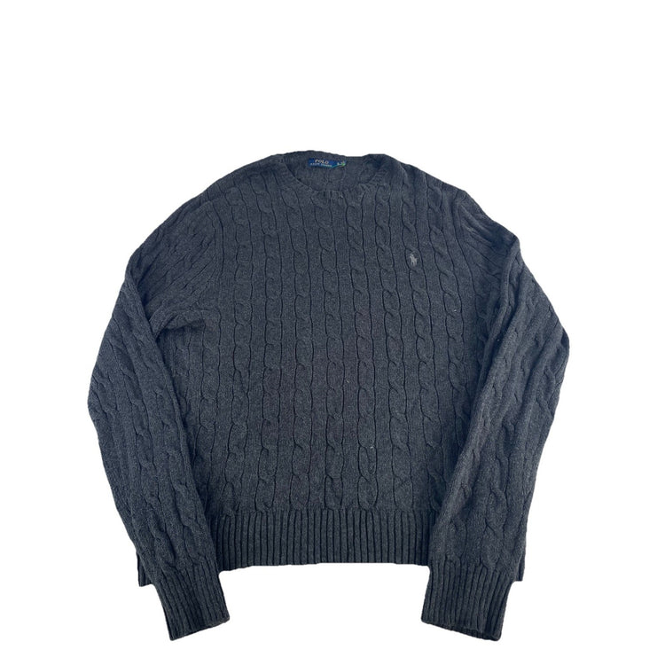 Mens Polo Ralph Lauren Dark Gray Knitted Sweater Size Xl